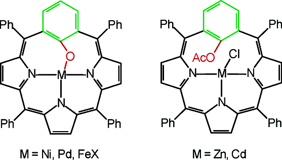 TOC image for Core-Modified Porphyrin Incorporating a Phenolate Donor. Characterization of Pd(II), Ni(II), Zn(II), Cd(II), and Fe(III) Complexes