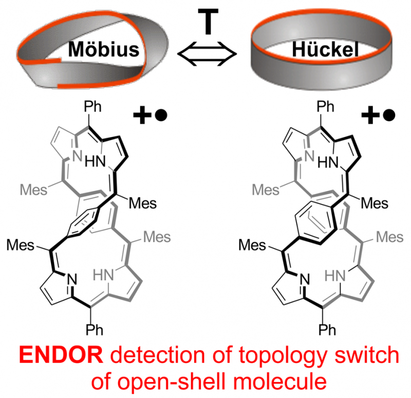 TOC image for Möbius–Hückel topology switching in an expanded porphyrin cation radical as studied by EPR and ENDOR spectroscopy